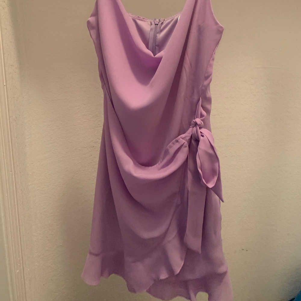 Positano Chiffon Tie Dress in lavender